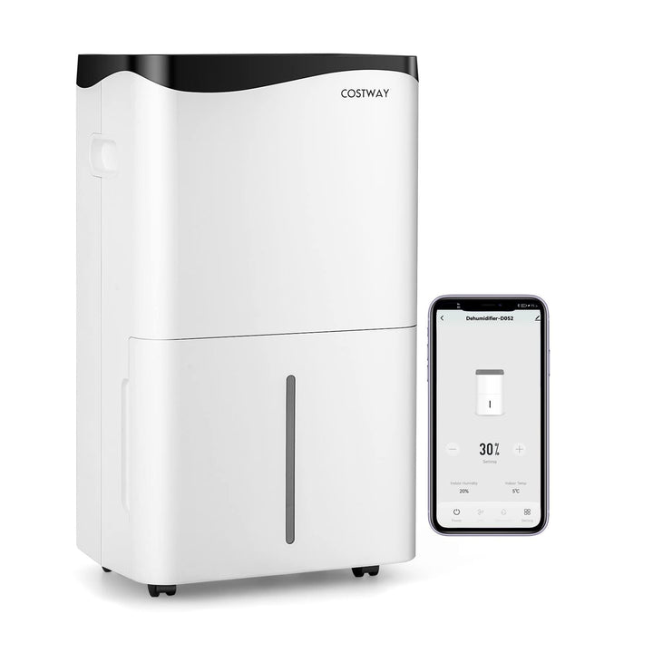 COSTWAY Mobile Entfeuchter Luftentfeuchter elektrisch Dehumidifier Raumentfeuchter 25L/24h, Raumgrös