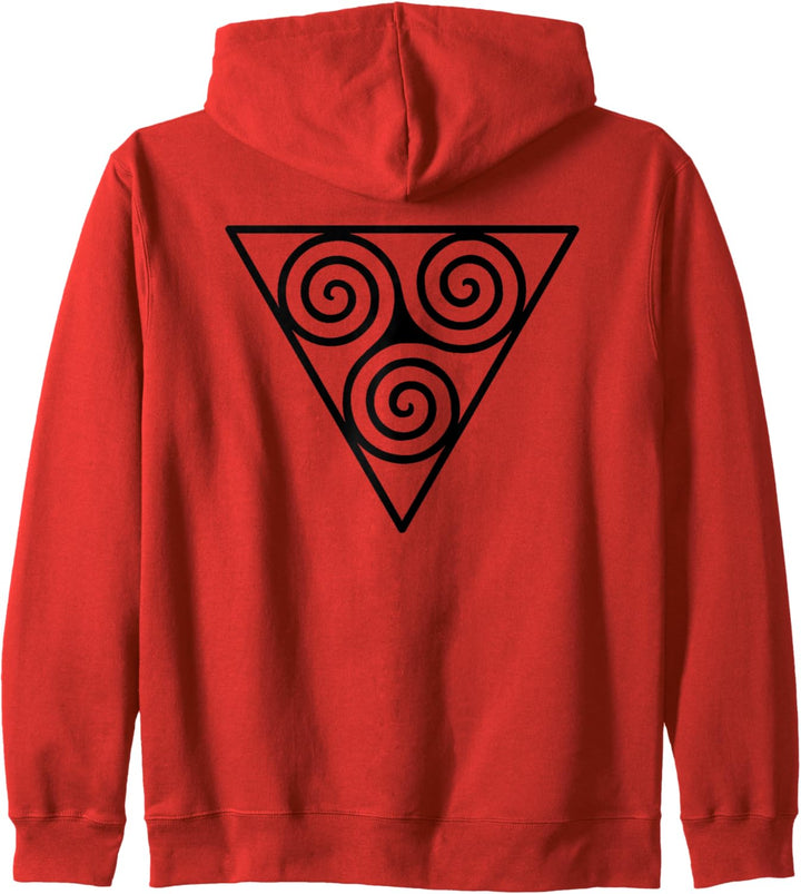 Celtic Symbol - Triskele - Triple Spiral In Triangle 1 Kapuzenjacke