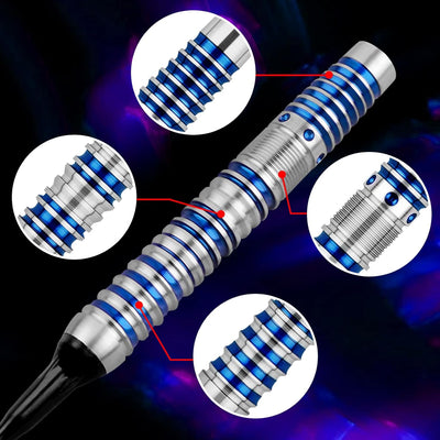 WIN.MAX Dartpfeile 90% Tungsten 3 Stück 90% Wolfram 16-18 Gramm Dart professionelle Soft-Dartpfeile