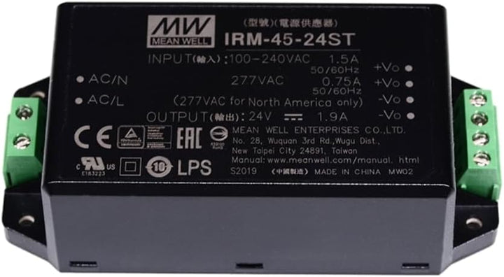 Mean Well IRM 45W 3.8A Schaltnetzteil IRM-45-5, IRM-45-5