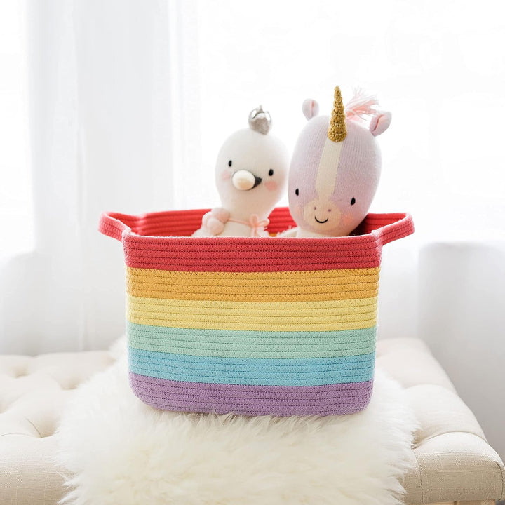 OrganiHaus Korb Aufbewahrung | Toilettenpapier Aufbewahrung | Aufbewahrungskorb Kinder | Treppenkorb