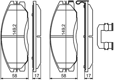 Bosch BP440 Bremsbeläge - Vorderachse - ECE-R90 Zertifizierung - vier Bremsbeläge pro Set