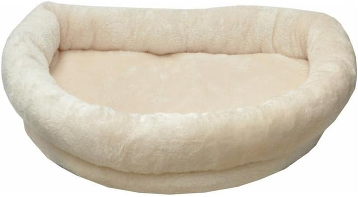 nanook Fensterbank Liege Top für Katzen - Fensterliegekissen - Plüschrand - XXL 60 x 45 x 10 cm - be