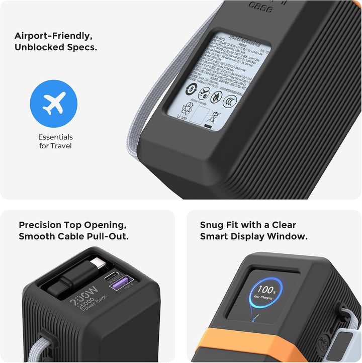 Silikon-Schutzhülle für UGREEN Nexode Pro Power Bank 25000mAh 200W Max Schnellladen, Powerbank Hülle