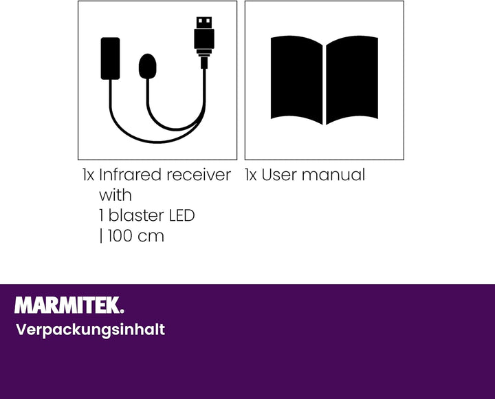 IR 8213 Extender - Marmitek IR100USB - IR Blaster - Steuergeräte hinter dem Fernseher mit Ihrer eige