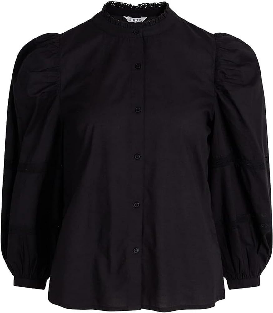 SIRUP COPENHAGEN Damen Violetta Blouse Pullover Sweater XL Schwarz, XL Schwarz