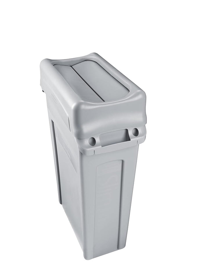 Rubbermaid Commercial Products Slim Jim Deckeleinheit für Recyclingstation für Flaschen, schwarz, 1