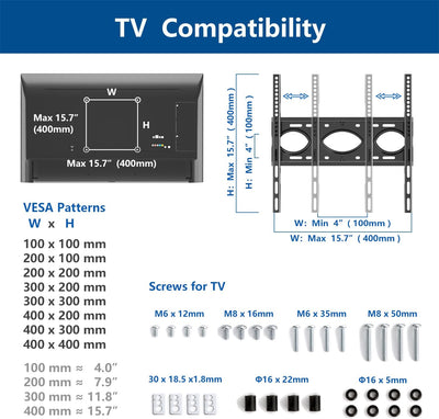 TV Ständer Rollbar Fernsehständer Bodenständer, RFIVER TV Rollwagen Wagen mit Rollen für 26-65 Zoll