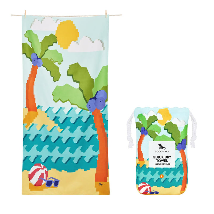 Dock & Bay Strandhandtuch - Schnell trocknende Mikrofaser, ohne Sand - Kompakt, Leicht - 100% recyce