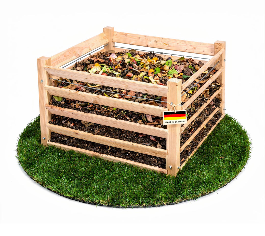 Westmann Holz Komposter Konni S | Lärchenholz FSC-Zertifiziert | Robustes & wartungsarmes Holz | Nat