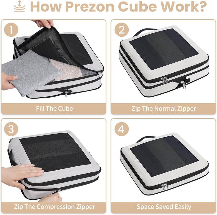 Kompressions-Packwürfel, Verbessertes Netzfenster, Sichtbar und Tragbar, Erweiterbare Reisegepäck-Or
