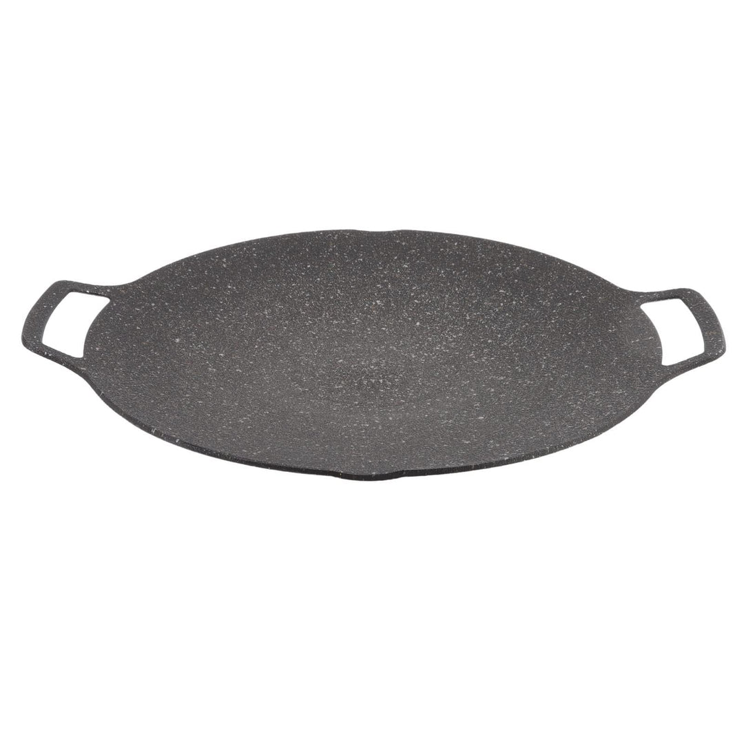 Koreanische Grillplatte, Rund Gusseisen Grillplatten BBQ-Grill Antihaft-Grill Gusseisenpfanne Grill