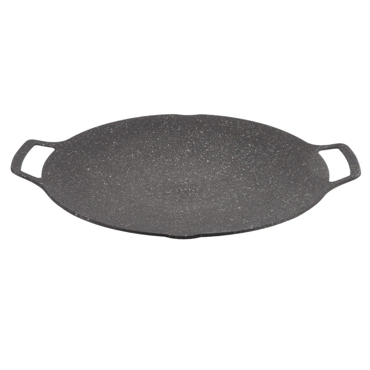 Koreanische Grillplatte, Rund Gusseisen Grillplatten BBQ-Grill Antihaft-Grill Gusseisenpfanne Grill