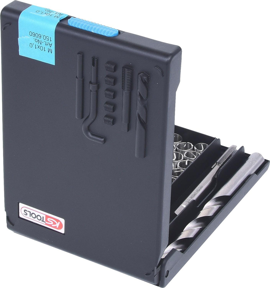 KS Tools 150.6060 Nirostahl Gewinde-Reparatur-Satz M10x1,0x14mm, 19-tlg.