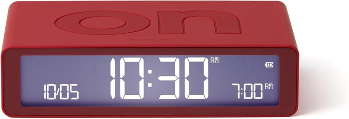 Lexon Flip Classic Digitaler Wecker mit umkehrbaren EIN/Aus-Seiten, wiederaufladbare Nachttischuhr m