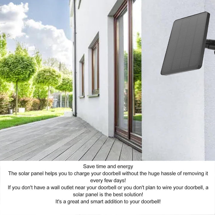 10W Solarpanel für Türklingel, Solarpanel Ladegerät für Nest/Eufy Doorbell 2K Kamera, Ring Video Doo