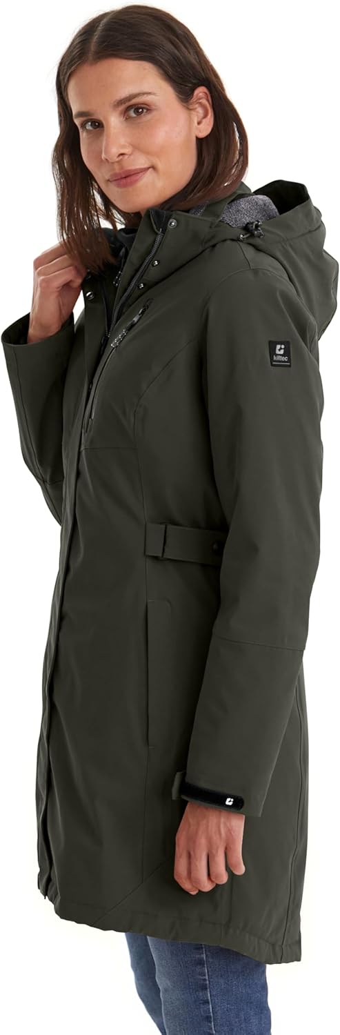 Killtec Damen Kow 165 Wmn Prk Funktionsparka/Parka mit abzippbarer Kapuze 38 dunkeloliv, 38 dunkelol