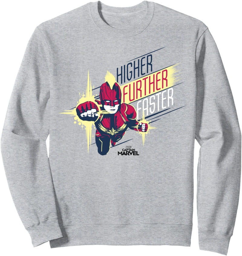 Captain Marvel Higher Further Faster Portrait Sweatshirt