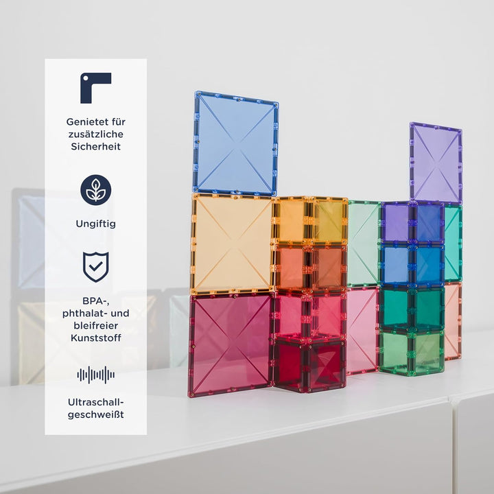 Connetix - Pastell-Quadrat-Packung, 40 Stück