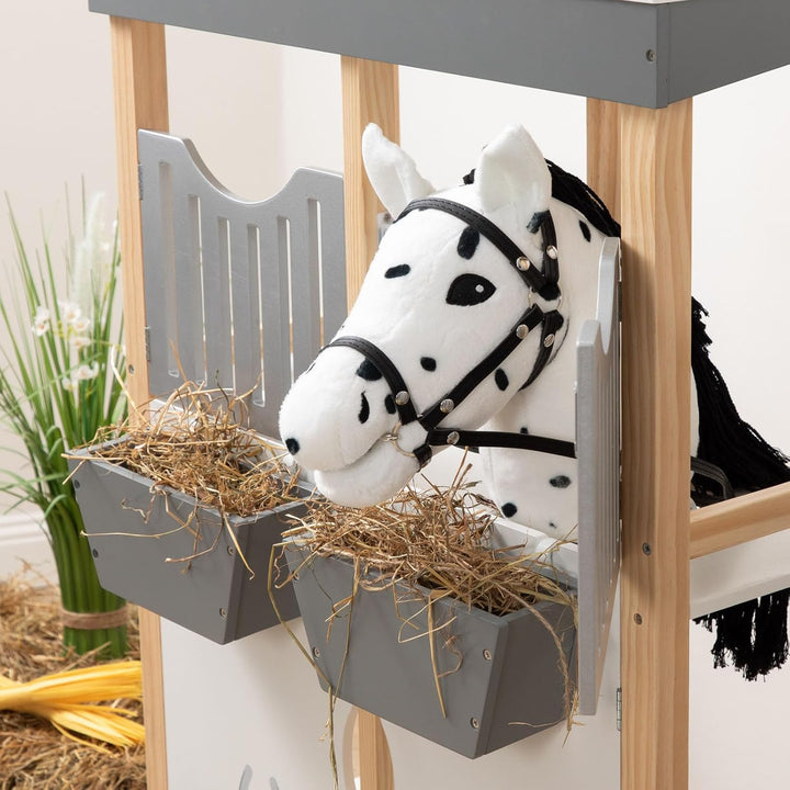 Ella & Piet® Hobby Horse Pferd Muffin mit Trense und Aufbewahrungsbeutel Steckenpferd Springpferd Sp