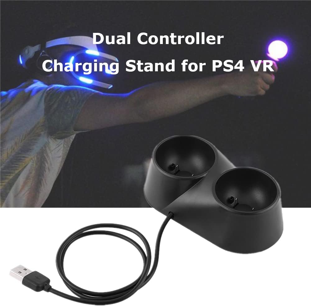 Yctze Controller-Ladestation für PS4 VR, Dual Charger Dock-Ladestationsständer, für Play Station PS4
