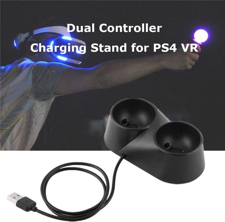 Yctze Controller-Ladestation für PS4 VR, Dual Charger Dock-Ladestationsständer, für Play Station PS4