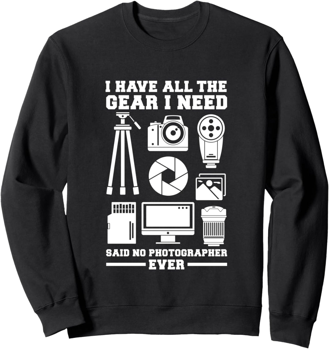 Camera Gear F Stop Photo Cameraman Photographer Joke Sweatshirt