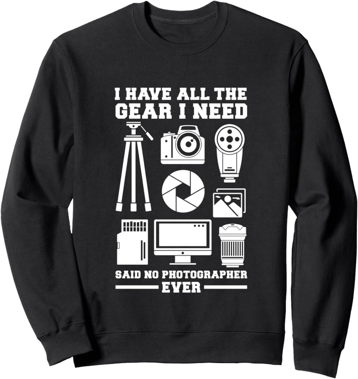 Camera Gear F Stop Photo Cameraman Photographer Joke Sweatshirt