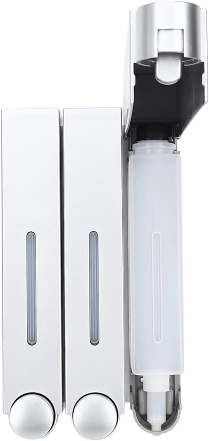 Shampoospender, Wandmontage, Dusche, Flüssigseifenspender, Manueller Seifenspender, DREI Kammern, Sh