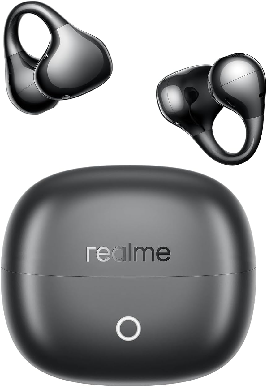 realme Buds Clip, Ear-Fitting Design, Titanium-Fit Design, Dual-Magnet Large-Amplitude Speaker, 5.3g