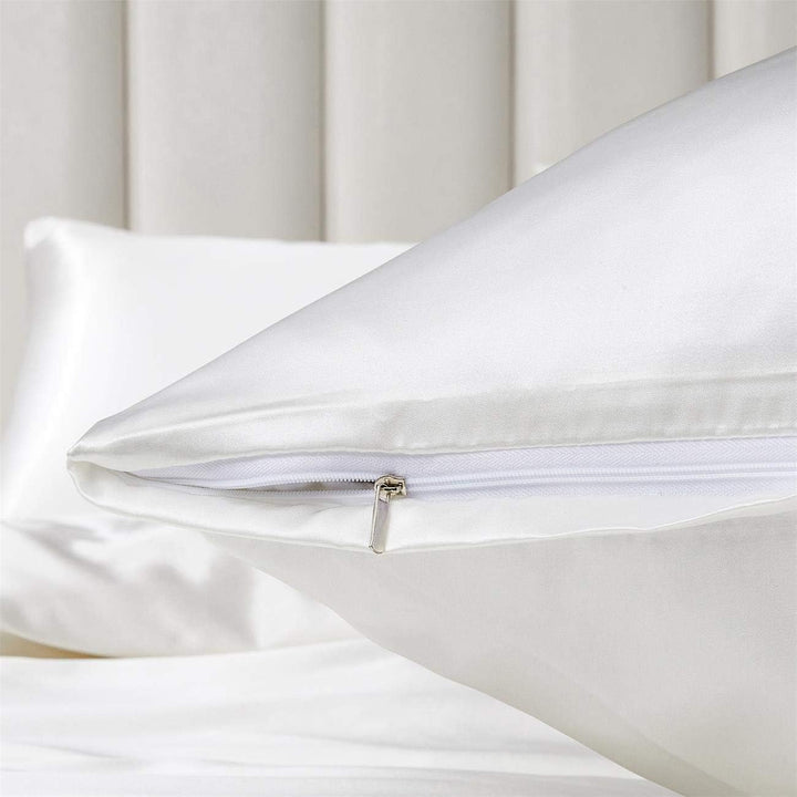 Damier Bettwäsche 135x200cm Weiss Satin Bettbezug Set Deluxe Hotelqualität Satin Deckenbezug Bettdec