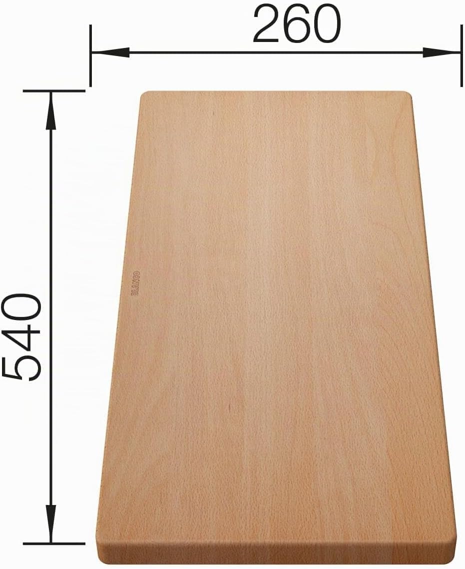 BLANCO Schneidbrett aus massiver Buche | 540 x 260 mm | Für Spülen und Becken mit klassischem Einbau