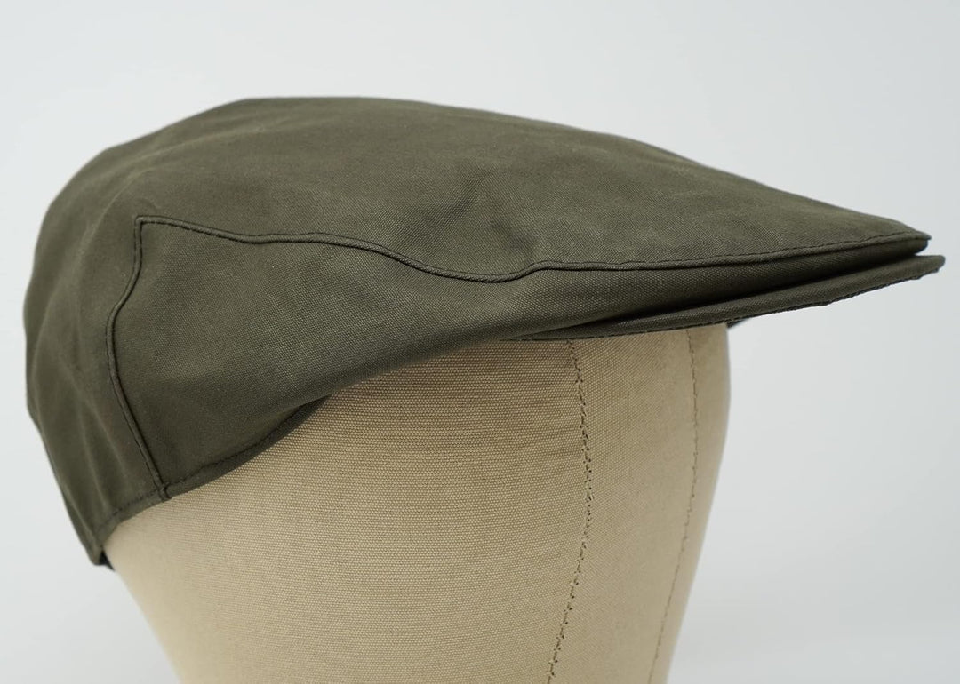 Borges & Scott The Stanley – Wasserdicht – Dry Wax Flat Cap XS Olivgrün, XS Olivgrün