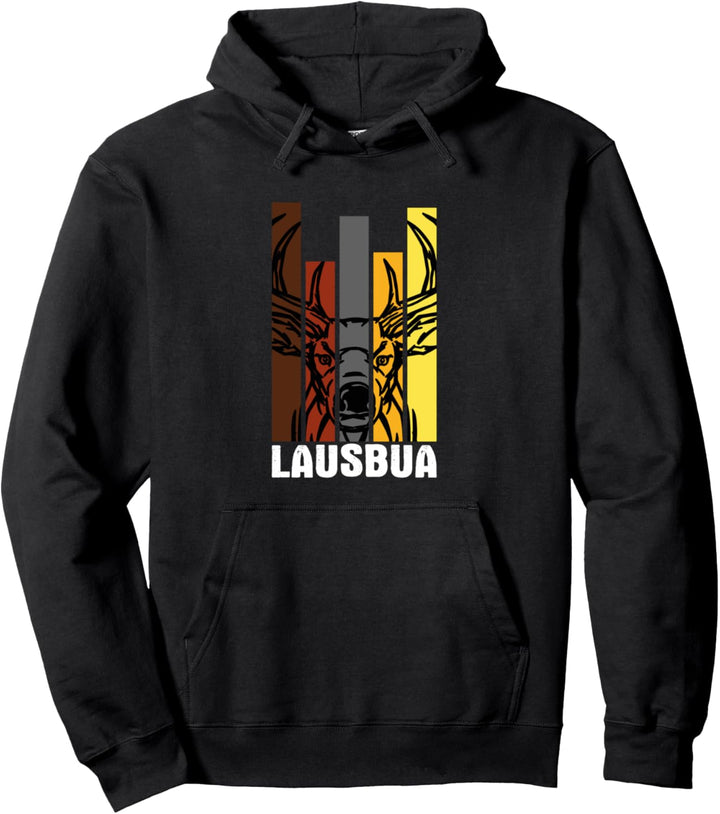 Lausbua retro vintage Hirsch Bua Pullover Hoodie