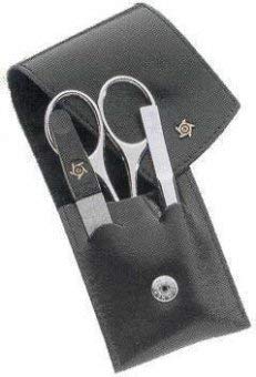 Pfeilring Taschenetui schwarz Rindleder