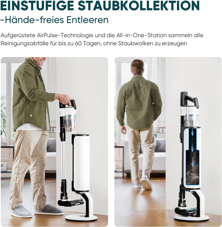 Levoit - 60 Tage Handsfreier Reinigungsstation – Akku Staubsauger - Bis zu 150㎡ Reichweite - 99,99 %