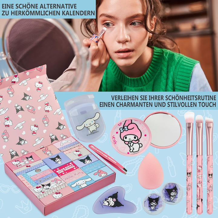 Get Trend Hello Kitty Sanrio Adventskalender 2025 mit Accessoires, Beauty Produkte, Weihnachtskalend