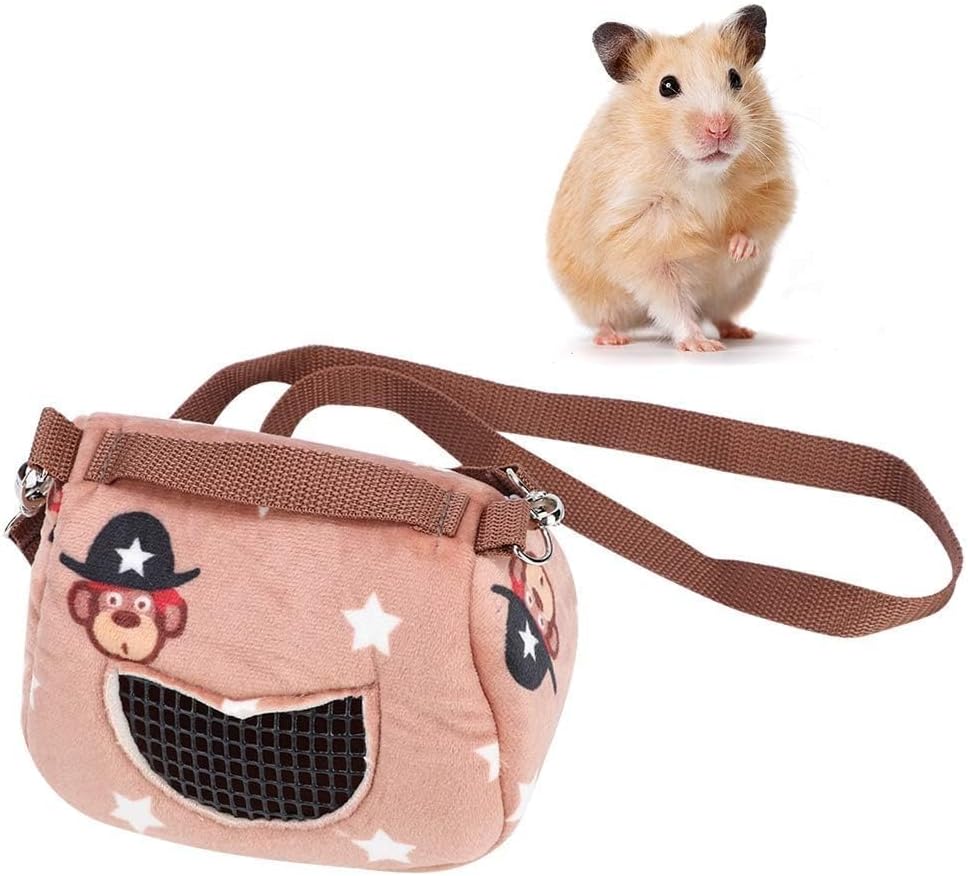 Zerodis Haustier Hamster Träger, Kaffee Flanell Plüsch Hamster Eichhörnchen Reisetaschen Tragbare at