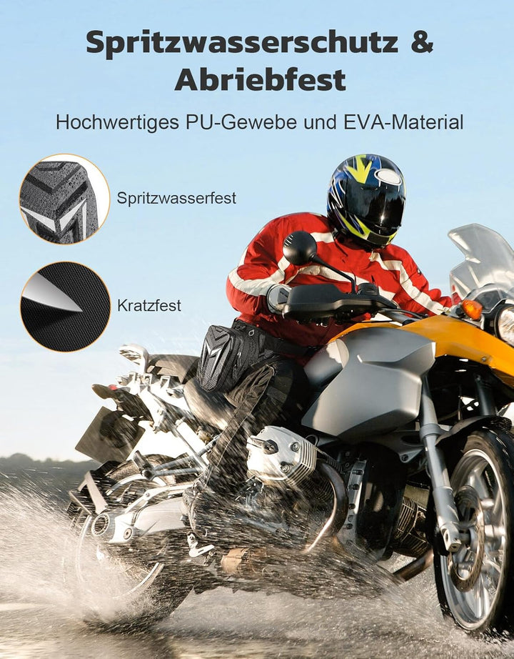 Beintasche Motorrad, wasserdichte Oberschenkeltasche Gürteltasche, Robuste Eva Motorrad Tasche Bein,