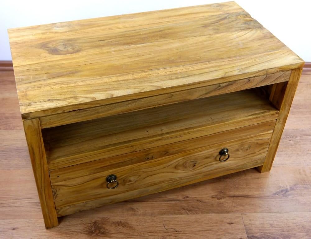 livasia Java Sideboard aus Teakholz | TV-Bank aus Massivholz | Phonoschrank/HiFi-Möbel der Marke Asi