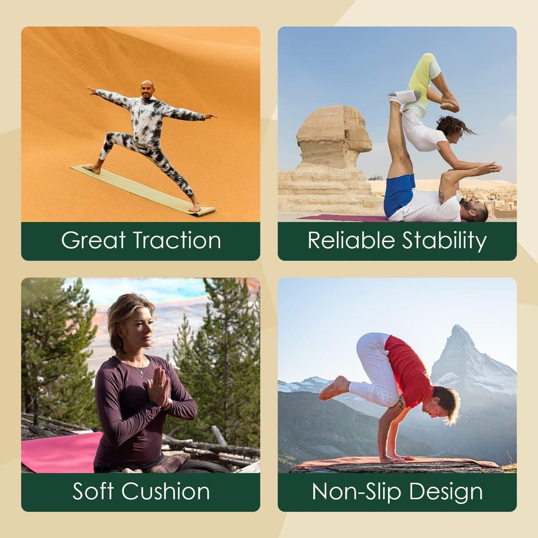 JADE YOGA - Harmony Yoga Mat - Yoga Mat Designed to Provide A Secure Grip to Help Hold Your Pose dun