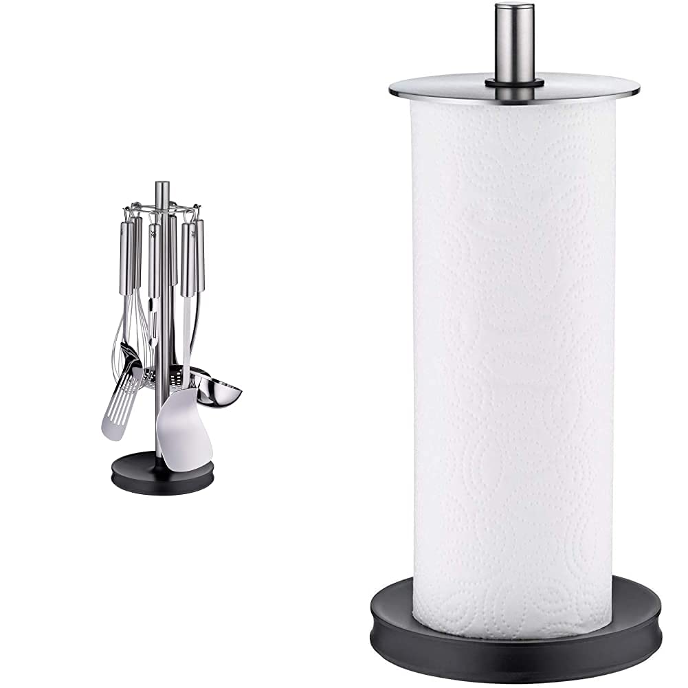 WMF Profi Plus Küchenhelfer Set 7-teilig, Ständer mit 6 Helfern, Schöpflöffel, Schaumlöffel, Wokwend