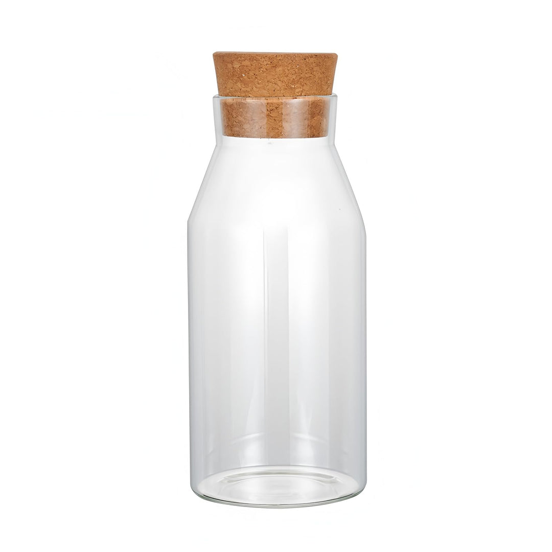 Glas Vorratsdosen mit Korkstopfer Moderner Glasbehälter Luftdicht Gläser mit Holzdeckel, 900ml/30.4