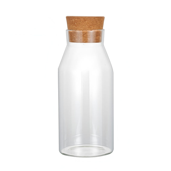 Glas Vorratsdosen mit Korkstopfer Moderner Glasbehälter Luftdicht Gläser mit Holzdeckel, 900ml/30.4