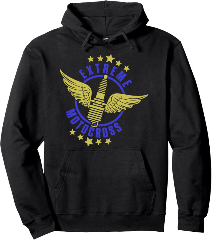 Motocross Motorrad Zündkerze Motorsport Dirt Bike Geschenk Pullover Hoodie