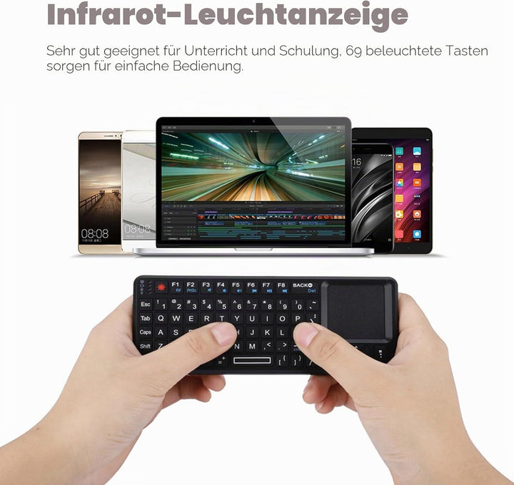 Wireless Tastatur und Maus, 2,4 GHz mit Touchpad