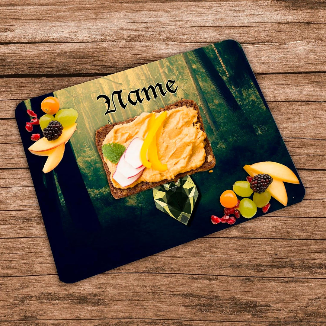 Vesperbrettchen mit Name/Frühstücksbrettchen Brotzeitbrettchen Schneidebrettchen mit Motiv und Perso