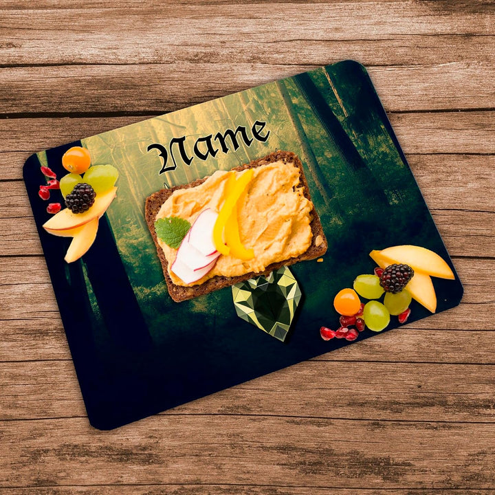 Vesperbrettchen mit Name/Frühstücksbrettchen Brotzeitbrettchen Schneidebrettchen mit Motiv und Perso