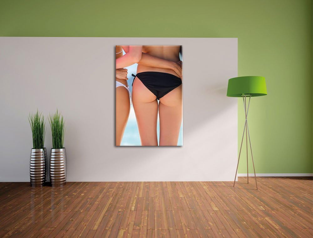 Sexy Girl Bikini, Format: 100x70 auf Leinwand, XXL riesige Bilder fertig gerahmt mit Keilrahmen, Kun