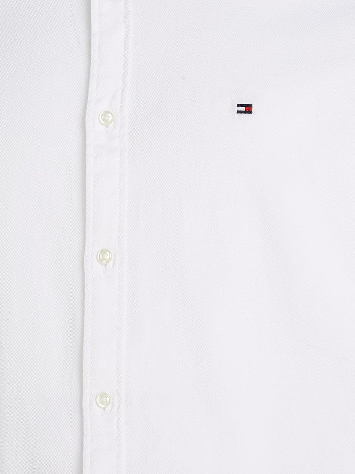 Tommy Hilfiger Herren Hemd Core Flex Dobby Langarm M Weiss (White), M Weiss (White)